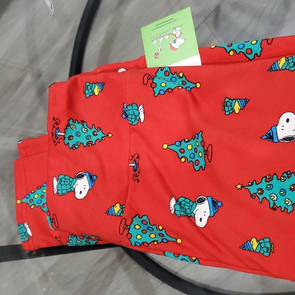 Snoopy peanuts Christmas fleece leggings